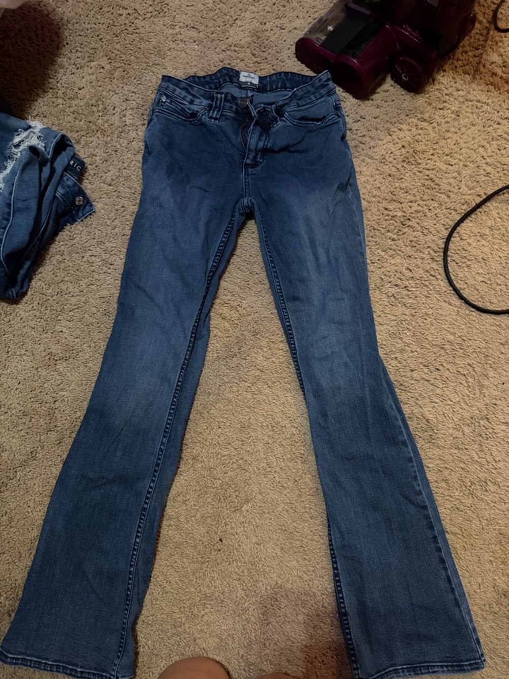 Ridgecut Women's Dark Blue Flare Jeans with Gentle Stretch